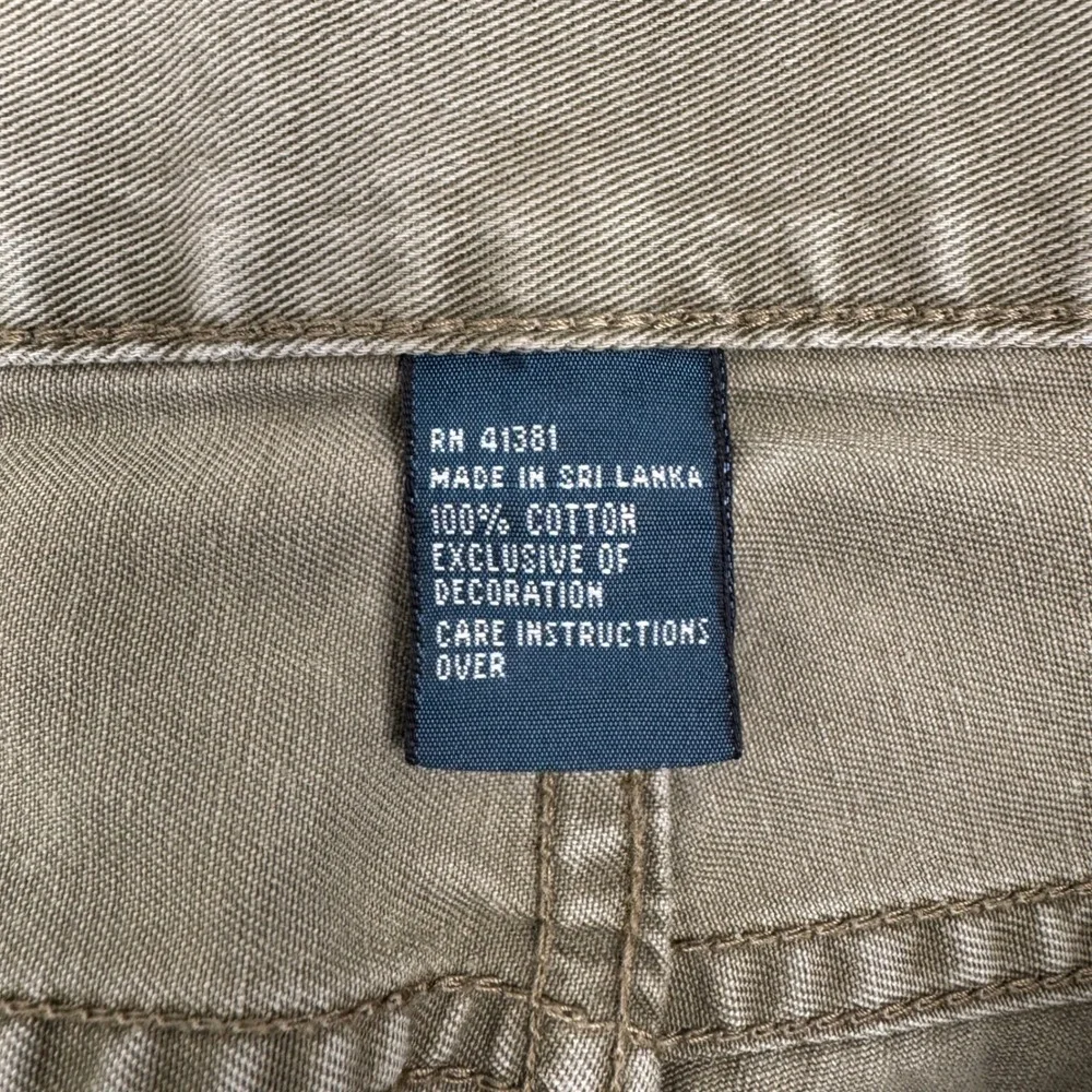 Polo Ralph Lauren 650 Straight Leg Pants Mens 34x34 Olive Green Cotton Twill